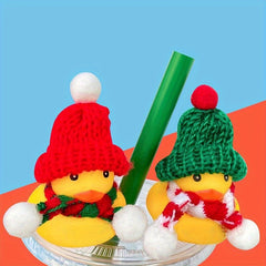 20pcs Mini Knitting Hat Christmas Doll Hat for Ornaments DIY Craft