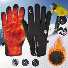 Cycling Outdoor Sports Gloves Velvet Windproof Waterproof Gloves