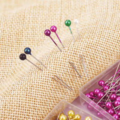 100Pcs Colorful Round Pearl Needles Stitch Straight Push Sewing Needles