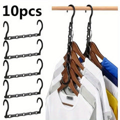 10pcs Folding Clothes Hanger Portable Magic Drying Rack Organizer