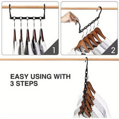 10pcs Folding Clothes Hanger Portable Magic Drying Rack Organizer