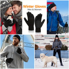 Winter Touch Screen Gloves Thermal Warm Knit for Men Women