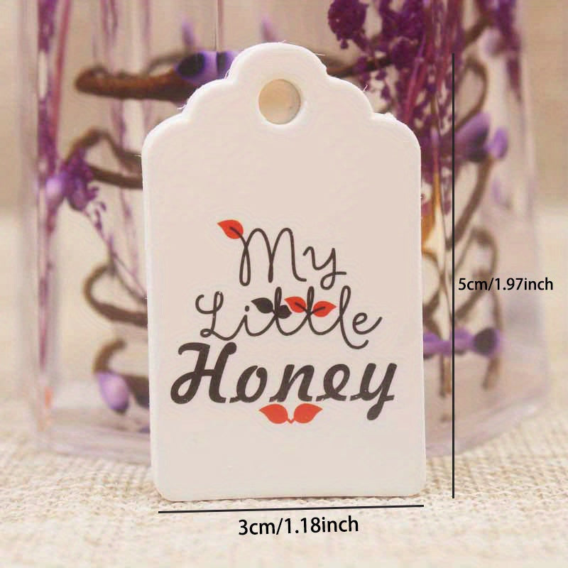 100pcs Retro Label Paper Card DIY Material Hanging Tag Party Holiday