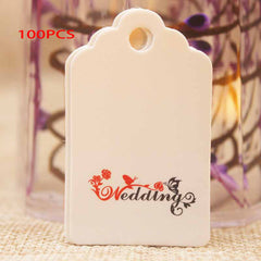 100pcs Retro Label Paper Card DIY Material Hanging Tag Party Holiday