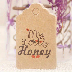 100pcs Retro Label Paper Card DIY Material Hanging Tag Party Holiday