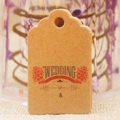 100pcs Retro Label Paper Card DIY Material Hanging Tag Party Holiday