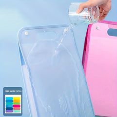 2pcs A4 Large Capacity Hand Organ Bag File Folder