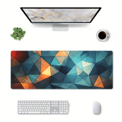 Geometric Desk Pad Protector Mouse Pad Non Slip Rubber Mat for Office and Home