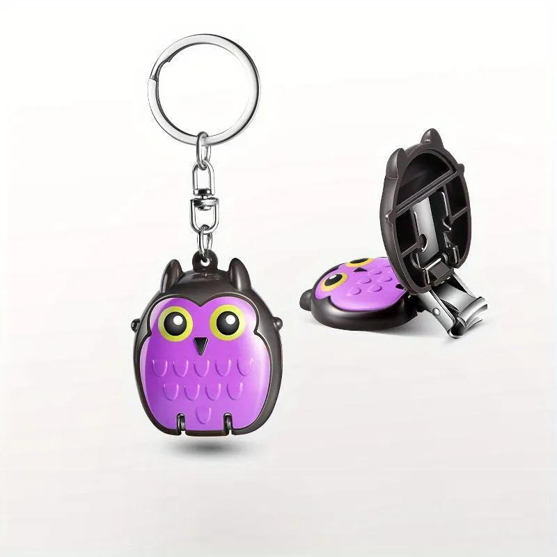 Mini Owl Nail Clipper Keychain Hanging Ornaments Splash-proof Cutter
