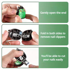 Mini Owl Nail Clipper Keychain Hanging Ornaments Splash-proof Cutter