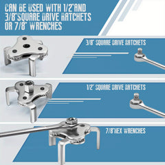 Universal Filter Wrench 2 1 2 To 4 3 Jaw Removal Tool Set