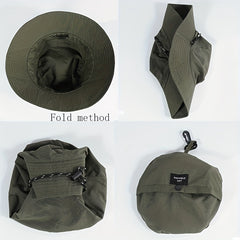 Foldable Portable Waterproof Quick-drying Polyester Hat