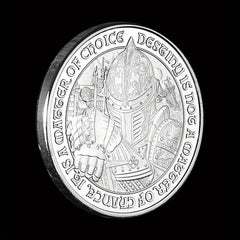Middle Ages Knight Silvery Plated Coin Lucky Coin Collectible Souvenir