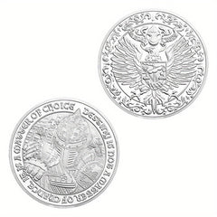 Middle Ages Knight Silvery Plated Coin Lucky Coin Collectible Souvenir