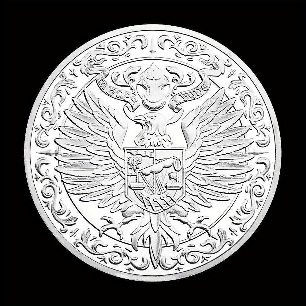 Middle Ages Knight Silvery Plated Coin Lucky Coin Collectible Souvenir