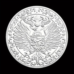 Middle Ages Knight Silvery Plated Coin Lucky Coin Collectible Souvenir