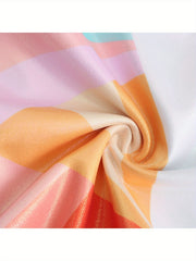 Colorblock Sleeveless Dancing Suit Romper For Girls