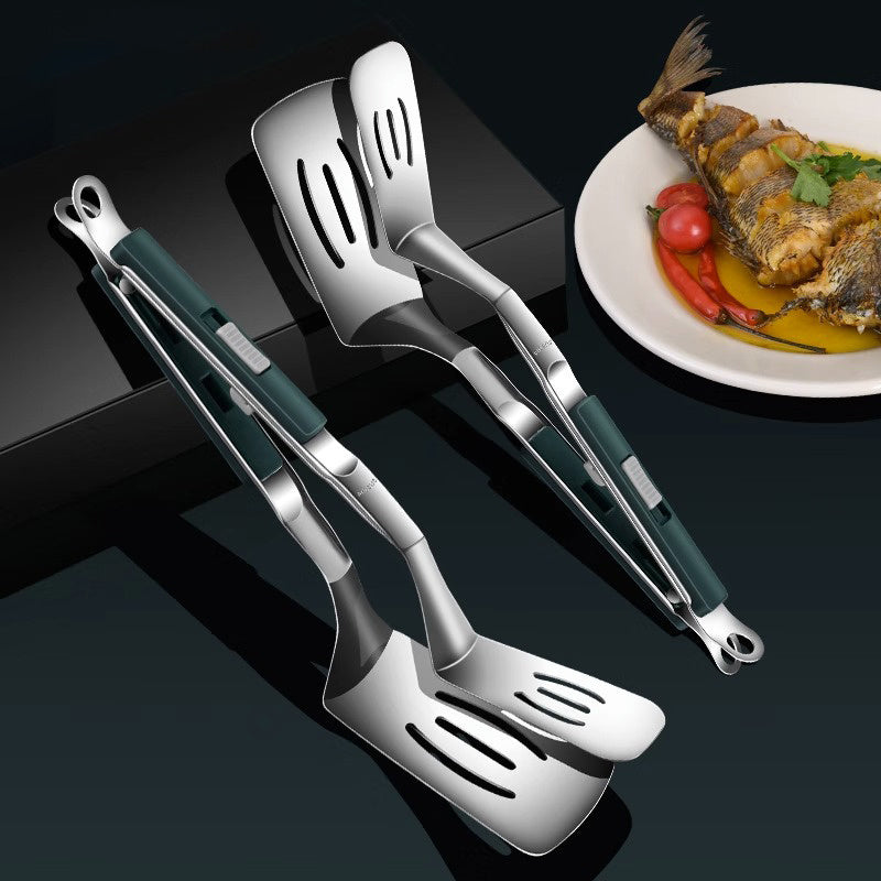 Stainless Steel Frying Spatula Clip Kitchen Tool