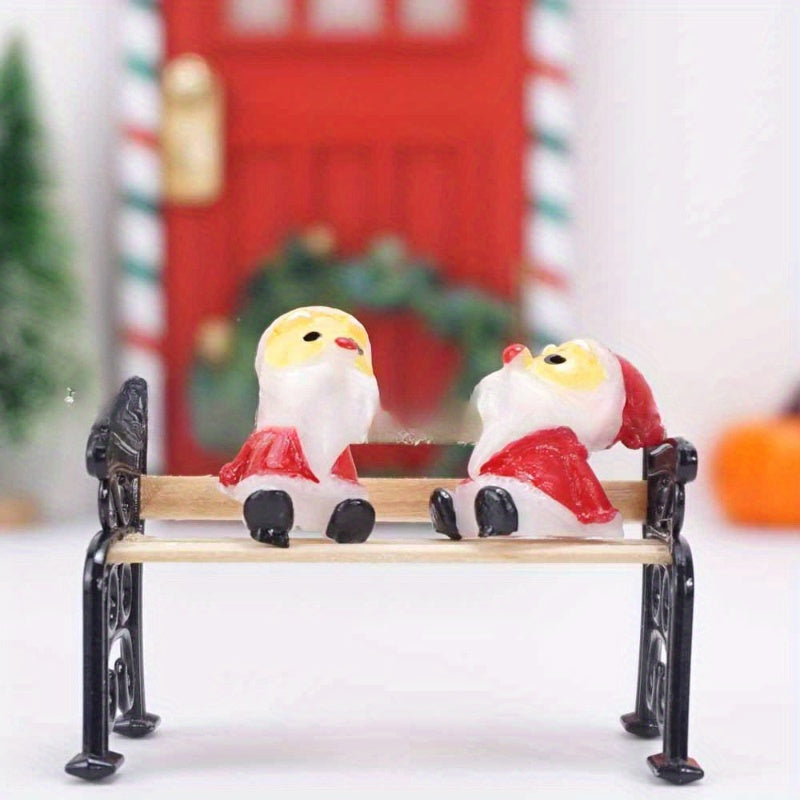 Mini Doll House Santa Claus Window Decoration
