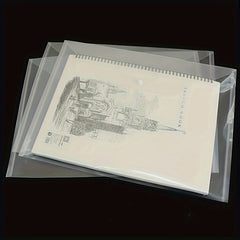 A4 Transparent Plastic Envelope File Bag with Snap Button