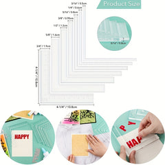 7pcs Card Corners Helpers for Easy Layering Ruler Tools