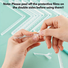 7pcs Card Corners Helpers for Easy Layering Ruler Tools
