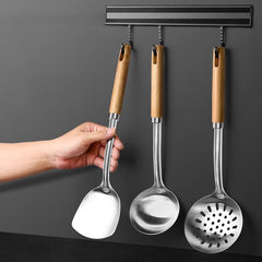 Stainless Steel Kitchenware Set with Wooden Handle