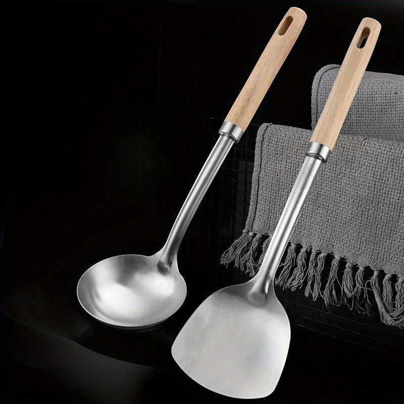 Stainless Steel Kitchenware Set with Wooden Handle