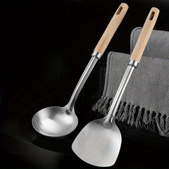 Stainless Steel Kitchenware Set with Wooden Handle
