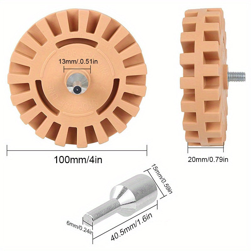 Car Rubber Wheel Adhesive Remover Drill Adapter Polishing Tool