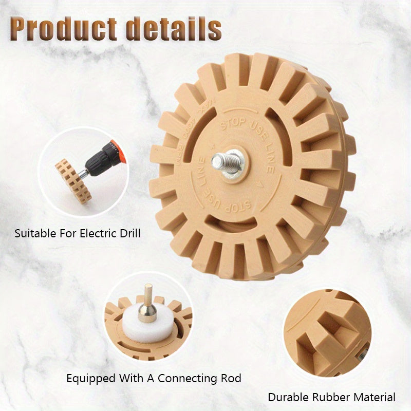 Car Rubber Wheel Adhesive Remover Drill Adapter Polishing Tool