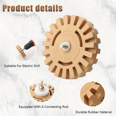 Car Rubber Wheel Adhesive Remover Drill Adapter Polishing Tool