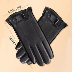 Touch Screen Leather Gloves Winter Windproof Waterproof Skiing Gloves