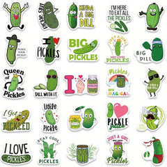 50pcs Pickle Stickers Waterproof Laptop Water Bottle Meme Stickers
