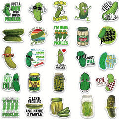 50pcs Pickle Stickers Waterproof Laptop Water Bottle Meme Stickers