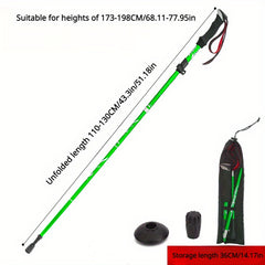 Portable 5 Section Trekking Pole for Hiking, Walking - Telescopic & Lightweight