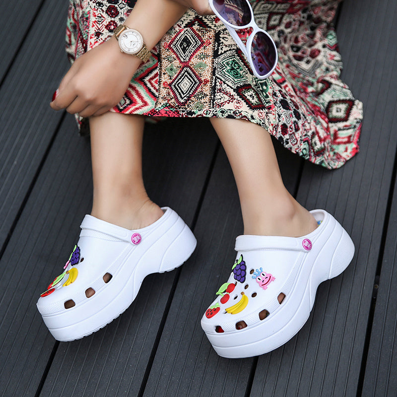 Women's Thick Bottom Hole Shoes Comfortable Outdoor Sandals