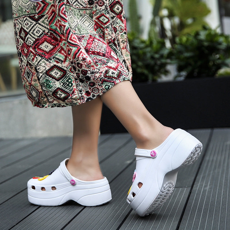 Women's Thick Bottom Hole Shoes Comfortable Outdoor Sandals