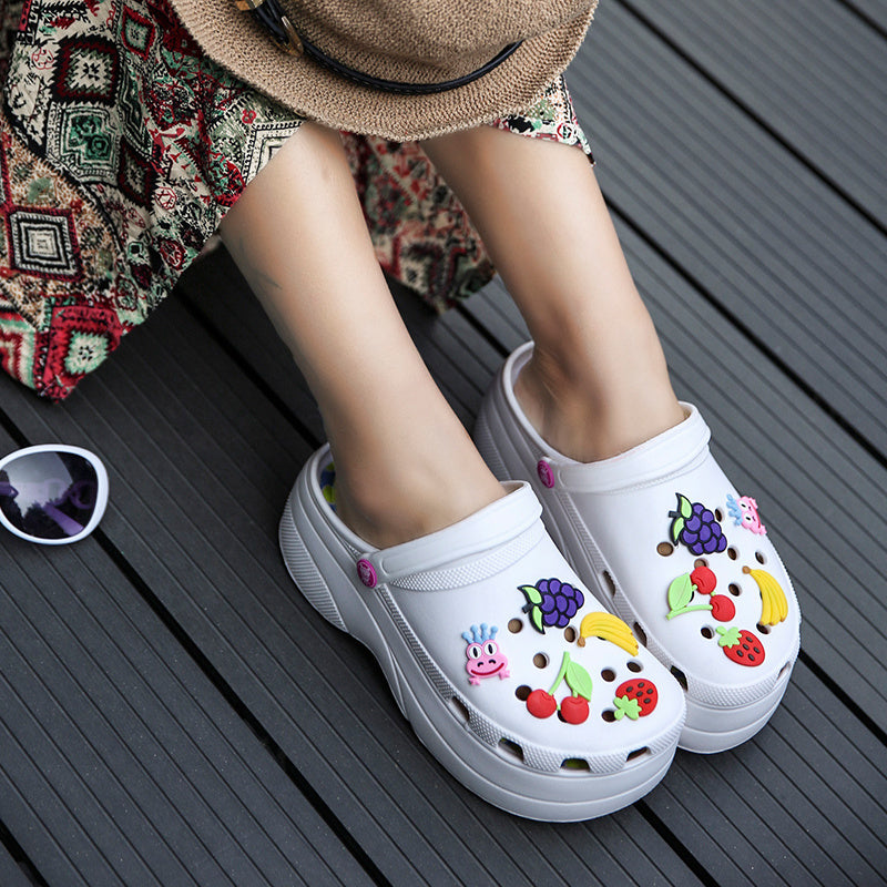 Women's Thick Bottom Hole Shoes Comfortable Outdoor Sandals
