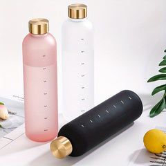 32oz Water Bottle Time Marker Motivational Reusable Leakproof BPA Frosted