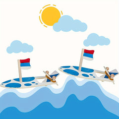 8pcs Wooden Sailboat DIY Craft Kit