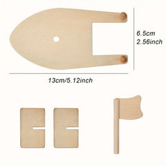8pcs Wooden Sailboat DIY Craft Kit