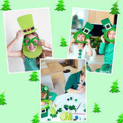 20pcs Christmas Green Felt Fabric Sheets Non Woven Assorted Felt Fabrics Squares