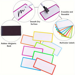 20PCS Magnetic Dry Erase Labels Name Plate Tags Writable Magnet Sheets