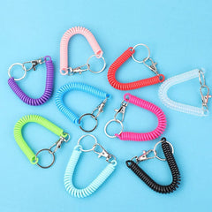 Colorful Spring Rope Keychain w/ Buckle for Outdoor Activities
