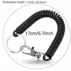 Colorful Spring Rope Keychain w/ Buckle for Outdoor Activities