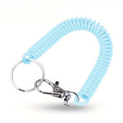 Colorful Spring Rope Keychain w/ Buckle for Outdoor Activities