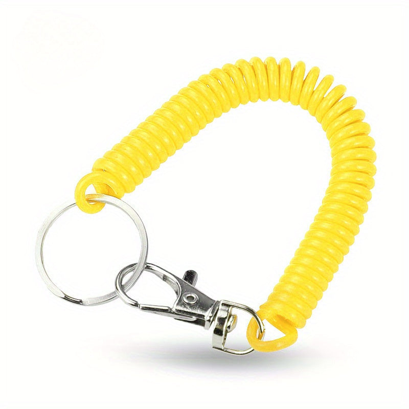 Colorful Spring Rope Keychain w/ Buckle for Outdoor Activities