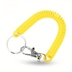 Colorful Spring Rope Keychain w/ Buckle for Outdoor Activities