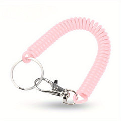 Colorful Spring Rope Keychain w/ Buckle for Outdoor Activities